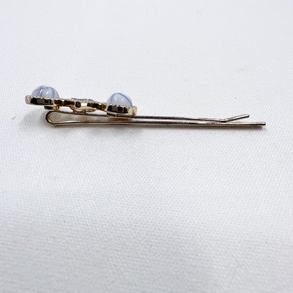 Scarf / Sweater Clip - Faux Stone & Rhinestone Gold Tone 2.75” Clip - Picture 5 of 6